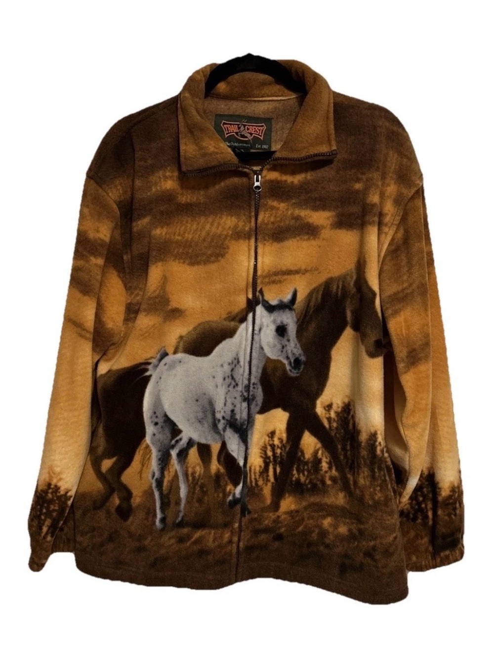 Trail Crest Western Horse
Print Full Zip Fleece Jacket
Men's 3XL Outdoor